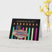 21. GEBURTSTAG in Las Vegas Card Karte (Gelbe Blume)