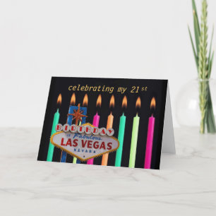 21. GEBURTSTAG in Las Vegas Card Karte
