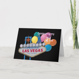 21. Geburtstag in Las Vegas Card PI Karte
