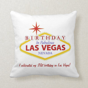 21. Geburtstag in Las Vegas Pillow PERSONALISIERT Kissen