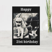 **21. GEBURTSTAG IST DER "COOLSTSTE" JE KARTE (Vorderseite)