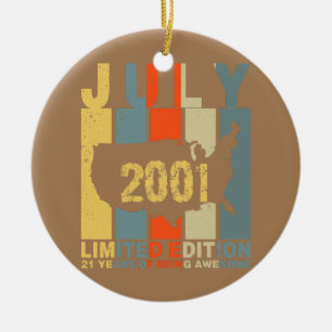 21. Geburtstag Juli 2001 21 Jahre Phantastisch Keramik Ornament
