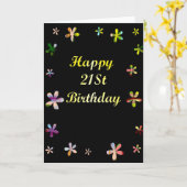 21. Geburtstag Karte (Gelbe Blume)