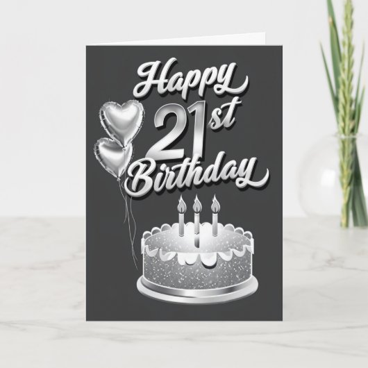 21. Geburtstag Karte (Vorderseite)