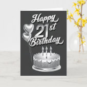 21. Geburtstag Karte (Gelbe Blume)