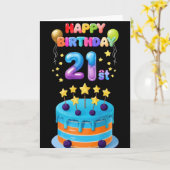 21. Geburtstag Karte (Gelbe Blume)