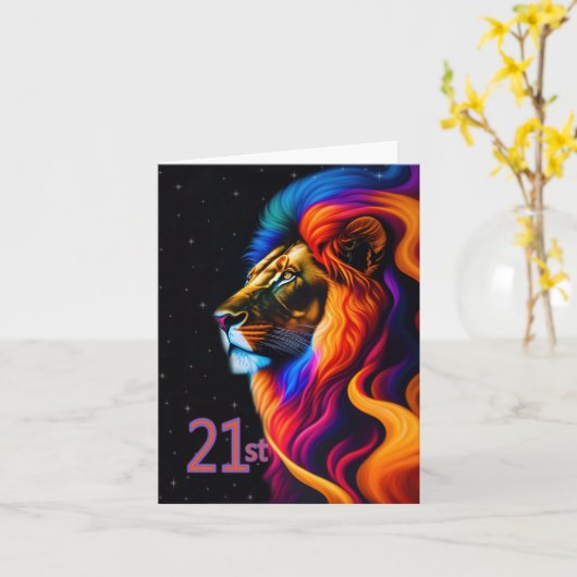 21. Geburtstag Karte (Gelbe Blume)