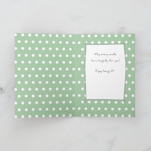 21. Geburtstag Karte (Innenseite)