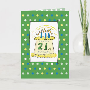 21. Geburtstag Karte