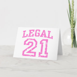 21. Geburtstag Karte
