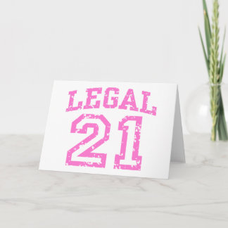 21. Geburtstag Karte
