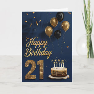 21. Geburtstag Karte