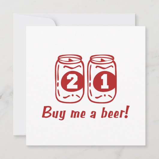 21. Geburtstag Karte (Vorderseite)