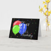 21. Geburtstag Karte (Gelbe Blume)