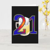 21. Geburtstag Karte (Gelbe Blume)