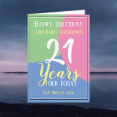 21. Geburtstag Karte