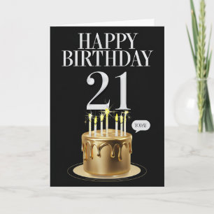 21. Geburtstag Karte