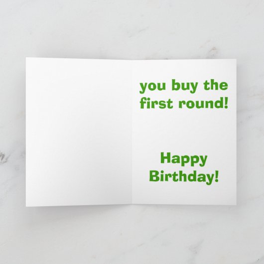 21. Geburtstag Karte (Innenseite)