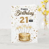 21. Geburtstag Karte (Gelbe Blume)