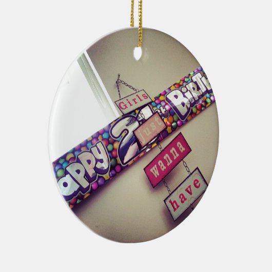 21. Geburtstag Keramik Ornament (Rechts)