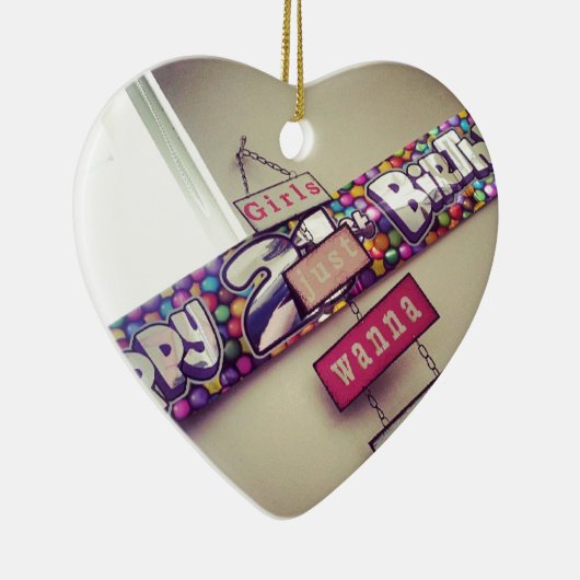 21. Geburtstag Keramik Ornament (Rechts)