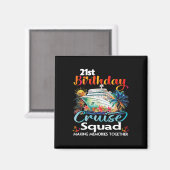 21. Geburtstag Kreuzplatz Freunde Familienurlaub Magnet (Vorderseite/Rückseite)