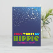 21. Geburtstag kühlen heraus FriedensParty Einladung (Stehend Vorderseite)