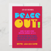 21. Geburtstag kühlen heraus FriedensParty Einladung (Rückseite)