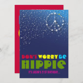 21. Geburtstag kühlen heraus FriedensParty Einladung (Vorne/Hinten)