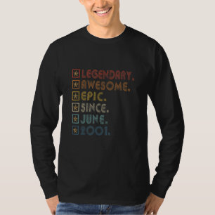 21. Geburtstag Legendary Phantastisch Epic Seit 20 T-Shirt