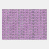 21. Geburtstag Lila Geschenkpapier Set (Vorderseite 2)