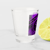 21. Geburtstag Lila Paint Spritzer Shot glass Schnapsglas (Links)