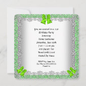 21. Geburtstag Limon High Heel Schuhschuh Silbersp Einladung (Rückseite)