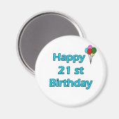 21. Geburtstag Magnet (Vorderseite/Rückseite)