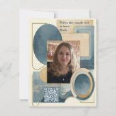 21. Geburtstag Mandelblüte blau-creme Ankündigung (Rückseite)