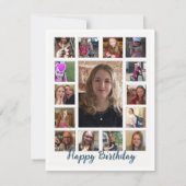 21. Geburtstag Mandelblüte blau-creme Ankündigung (Rückseite)