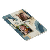 21. Geburtstag Mandelblüte blau-creme Magnet (Rechte Seite)