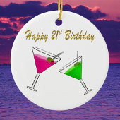 21. Geburtstag Martinis Keramik Ornament