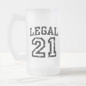 21. Geburtstag Mattglas Bierglas (Links)