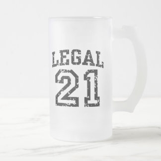 21. Geburtstag Mattglas Bierglas
