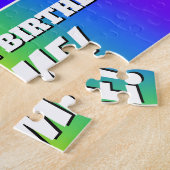 21. Geburtstag — mehrfarbiges Regenbogenmuster "21 Puzzle (Seite)