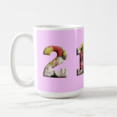 21. Geburtstag Meilenstein individuell anpassbar Kaffeetasse (Links)
