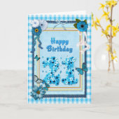 21. Geburtstag mit Scrapbook-Effekt Karte (Gelbe Blume)