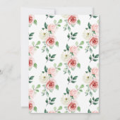 21. Geburtstag Moderne Rose Goldgrün Einladung (Rückseite)