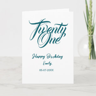 21. Geburtstag Name Datum Jahr blau Vorlage thi