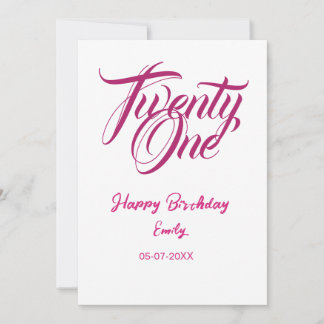 21. Geburtstag Name Datum Jahr rosa Vorlage thi