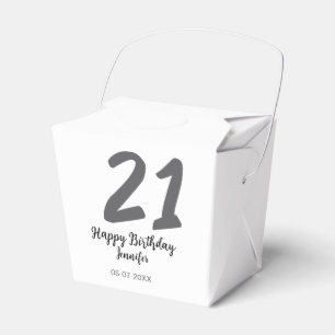 21. Geburtstag Name Datum Jahr schwarze Vorlage ge Geschenkschachtel