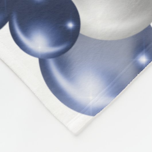 21. Geburtstag Navy Balloons Fleecedecke (Ecke)