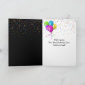 21. Geburtstag Neon Polygon Abstrakt  Karte (Innenseite)