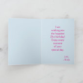 21. Geburtstag Niedliche Heelse Karte (Innenseite)